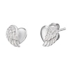 Thumbnail Image 0 of Angel Whisperer Sterling Silver Heart Wing Stud Earrings