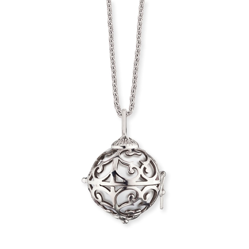 Main Image 1 of Angel Whisperer Extra Small Sterling Silver White Chime Necklace