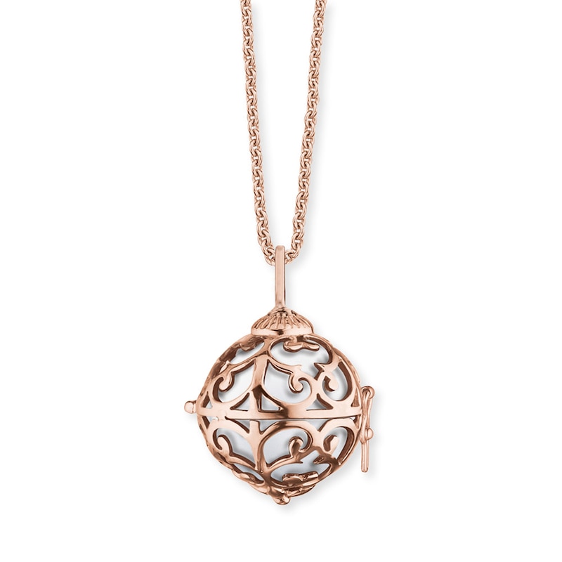 Angel Whisperer Extra Small Rose Gold White Chime Necklace