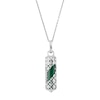 Thumbnail Image 1 of Angel Whisperer Malachite Stone Sterling Silver Necklace