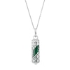 Thumbnail Image 0 of Angel Whisperer Malachite Stone Sterling Silver Necklace