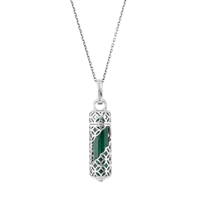 Main Image 1 of Angel Whisperer Malachite Stone Sterling Silver Necklace