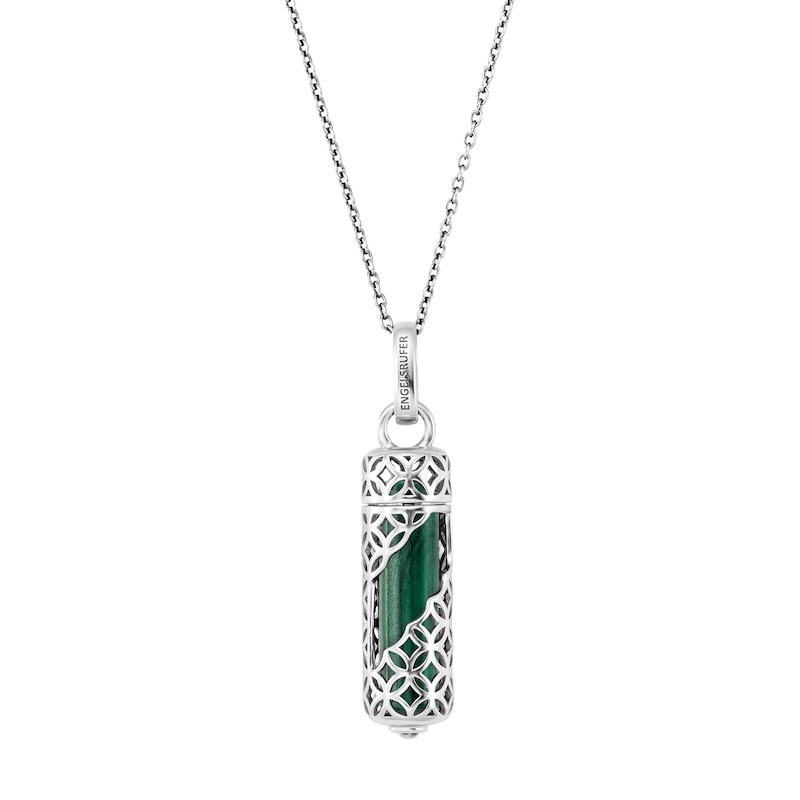 Angel Whisperer Malachite Stone Sterling Silver Necklace