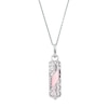Thumbnail Image 1 of Angel Whisperer Rose Quartz Stone Sterling Silver Necklace