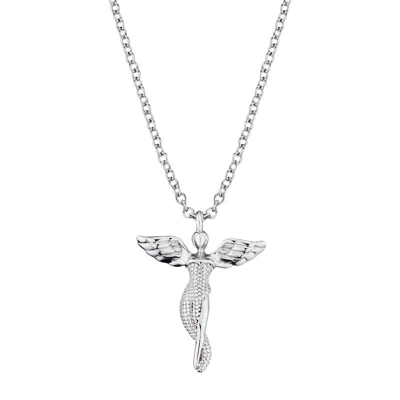 Main Image 1 of Angel Whisperer Sterling Silver Guardian Angel Necklace