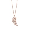 Thumbnail Image 1 of Angel Whisperer Rose Gold Angel Wing Necklace