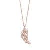 Thumbnail Image 0 of Angel Whisperer Rose Gold Angel Wing Necklace