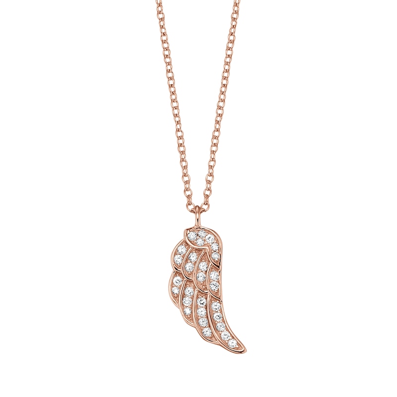 Angel Whisperer Rose Gold Angel Wing Necklace