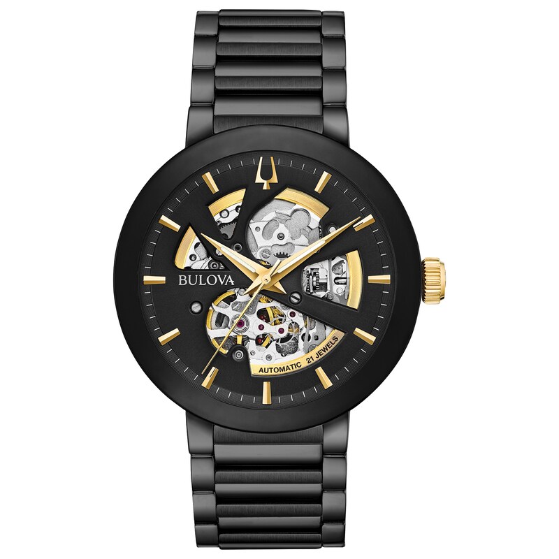 Bulova Men's Modern Automatic  Black Stainless Steel Watch