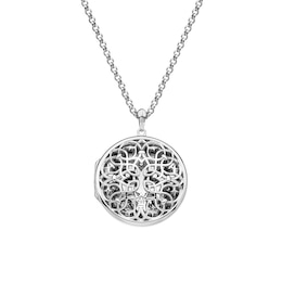 Hot Diamonds Sterling Silver Diamond Filigree Locket