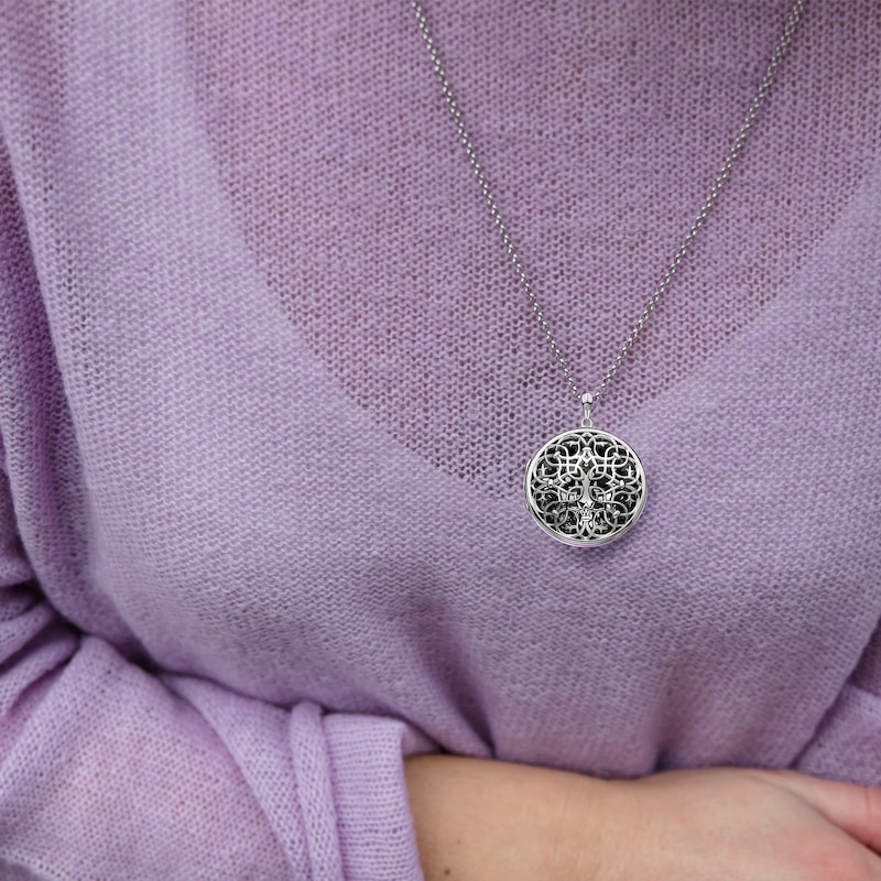Main Image 2 of Hot Diamonds Sterling Silver Diamond Filigree Locket
