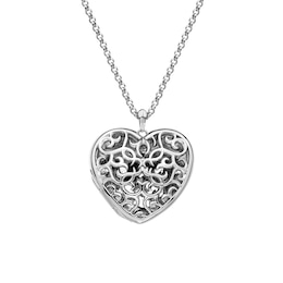 Hot Diamonds Sterling Silver Diamond Filigree Heart Locket