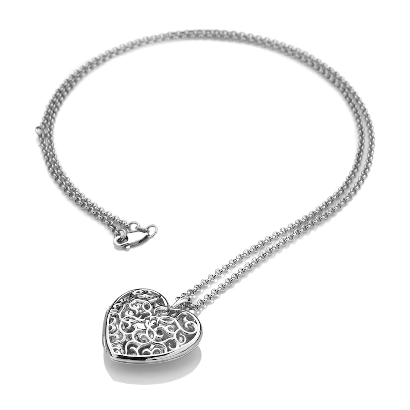 Main Image 3 of Hot Diamonds Sterling Silver Diamond Filigree Heart Locket