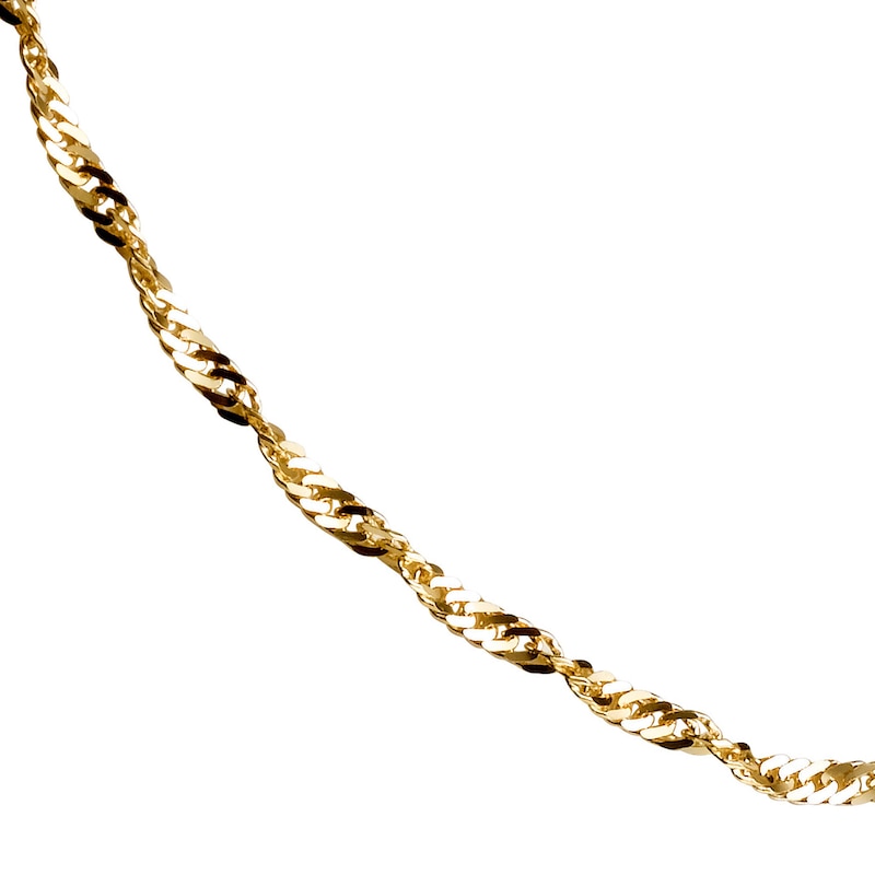 9ct Yellow Solid Gold 16 Inch Singapore Chain