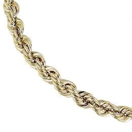 9ct Yellow Gold 7.25" Rope Chain Bracelet