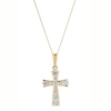 Thumbnail Image 1 of 9ct Yellow Gold Cubic Zirconia Channel Set Cross