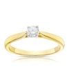 Thumbnail Image 1 of 9ct Yellow Gold 0.20ct Diamond Solitaire Ring