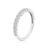 Thumbnail Image 1 of 9ct White Gold 0.10ct Diamond Square Detail Eternity Ring