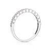 Thumbnail Image 3 of 9ct White Gold 0.10ct Diamond Square Detail Eternity Ring