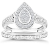 Thumbnail Image 0 of Perfect Fit 9ct White Gold 0.66ct Diamond Pear Bridal Set