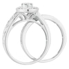 Thumbnail Image 2 of Perfect Fit 9ct White Gold 0.66ct Diamond Pear Bridal Set