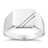 Thumbnail Image 1 of Sterling Silver Square Plain Signet Ring
