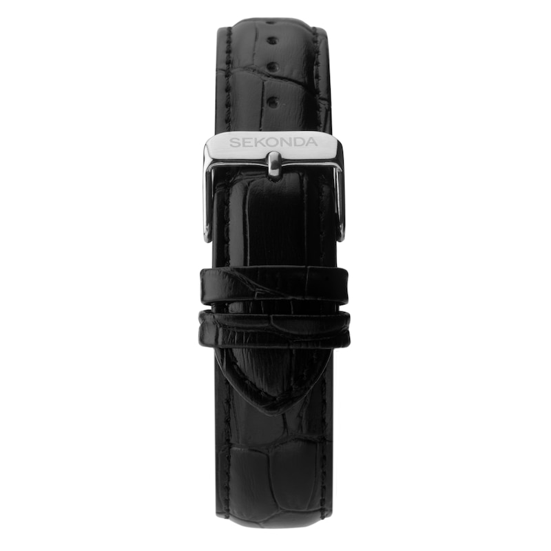Main Image 2 of Sekonda Men's Black Leather Strap Watch
