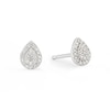 Thumbnail Image 1 of Sterling Silver Diamond Pear Shaped Stud Earrings