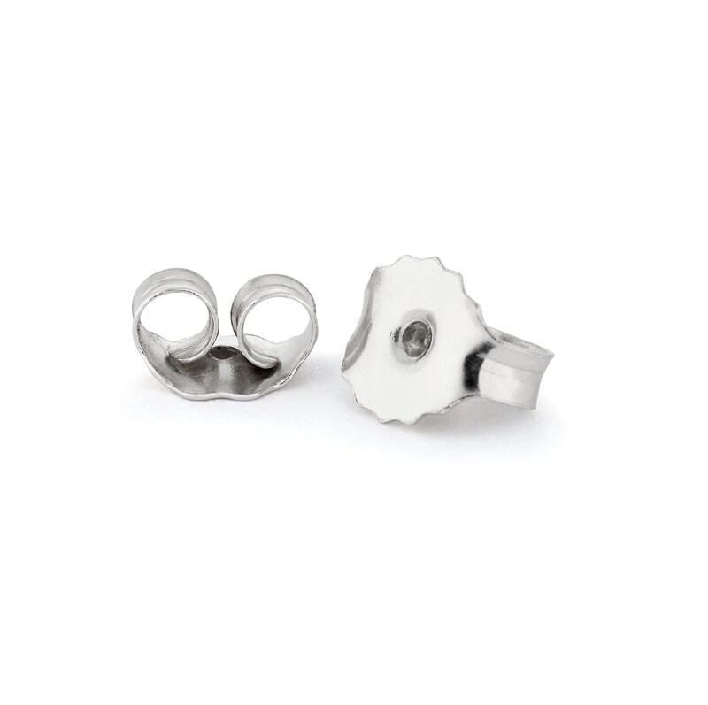 Main Image 4 of Sterling Silver Diamond Pear Shaped Stud Earrings