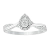 Thumbnail Image 0 of 9ct White Gold 0.15ct Total Diamond Pear Cluster Ring