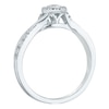 Thumbnail Image 2 of 9ct White Gold 0.15ct Diamond Illusion Set Pear Halo Ring