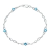 Thumbnail Image 1 of Sterling Silver Blue Topaz & Diamond Bracelet