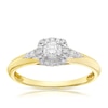 Thumbnail Image 0 of 9ct Yellow Gold 0.25ct Total Diamond Cushion Halo Ring