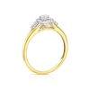 Thumbnail Image 3 of 9ct Yellow Gold 0.25ct Total Diamond Cushion Halo Ring