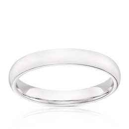 18ct White Gold 3mm Extra Heavy Court Ring