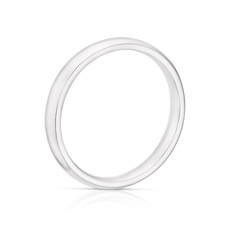 18ct White Gold 3mm Extra Heavy Court Ring