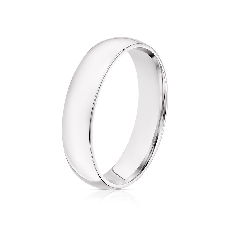 Main Image 2 of 18ct White Gold 4mm Extra Heavy Court Ring