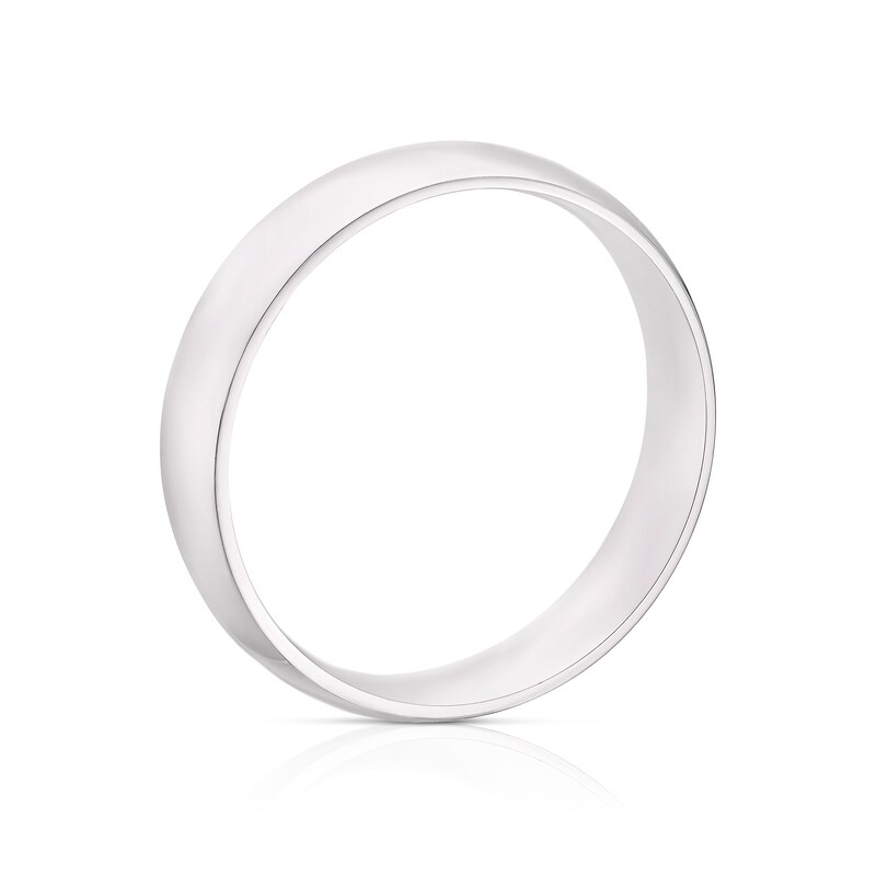 Main Image 3 of 18ct White Gold 4mm Extra Heavy Court Ring