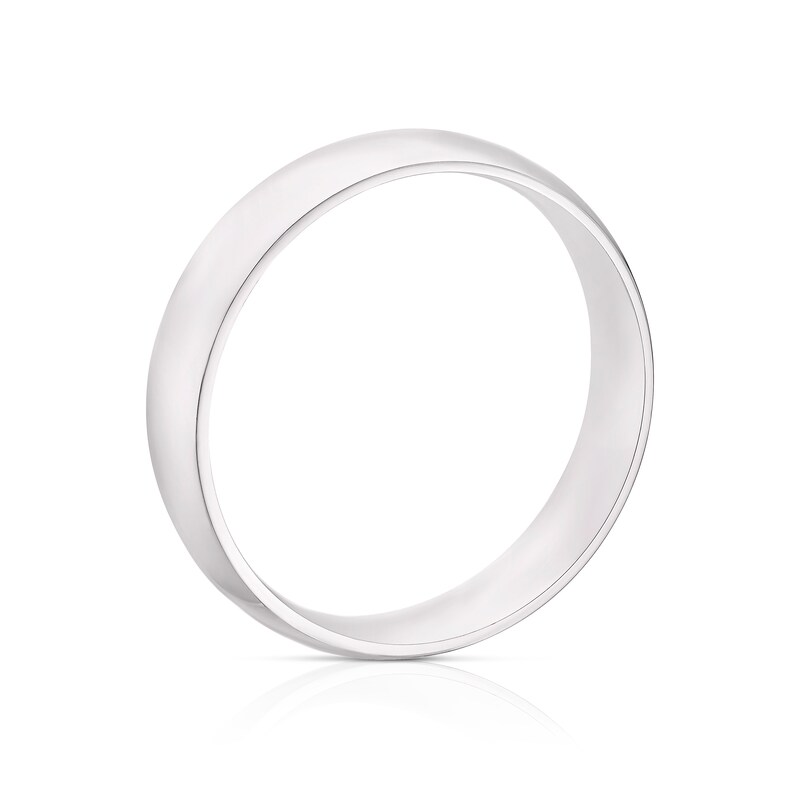 18ct White Gold 4mm Extra Heavy Court Ring