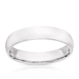 18ct White Gold 5mm Extra Heavy Court Ring