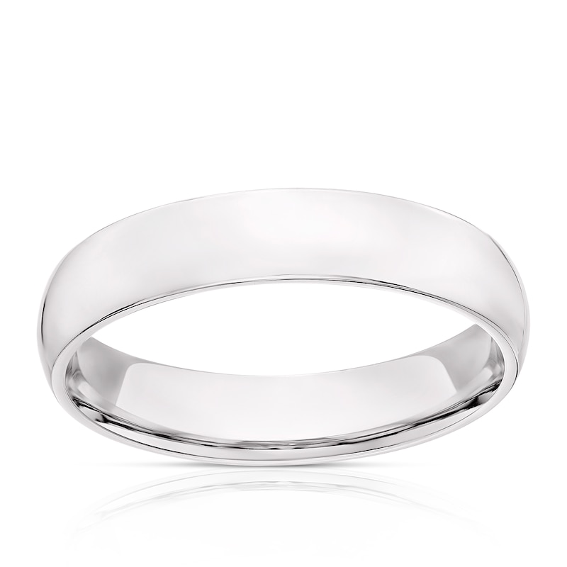 Main Image 1 of 18ct White Gold 5mm Extra Heavy Court Ring
