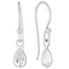 Thumbnail Image 1 of Sterling Silver Pear Shaped Cubic Zirconia Drop Earrings