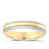 Thumbnail Image 1 of Ladies' 9ct Gold & White Gold Patterned Edge Band