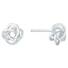 Thumbnail Image 1 of Sterling Silver Fancy Knot Stud Earrings