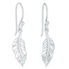 Thumbnail Image 1 of Sterling Silver Leaf Drop Earrings