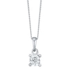 Thumbnail Image 1 of Sterling Silver Small Cubic Zirconia Solitaire Pendant
