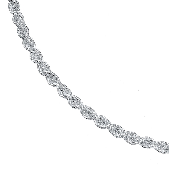 Sterling Silver 18" Large Hollow Rope Chain