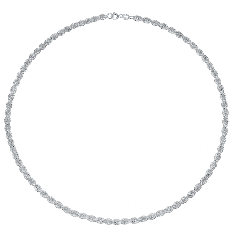 Sterling Silver 18 Inch Large Hollow Rope Chain