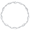 Thumbnail Image 1 of Sterling Silver Cubic Zirconia Set Wave Bracelet