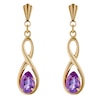 Thumbnail Image 0 of 9ct Gold Amethyst Figure of Eight Drop Earrings